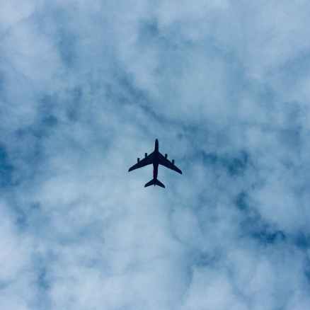 silhouette of airplane